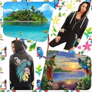 New WILDFOX Paradise Regan Zip Hoodie XL